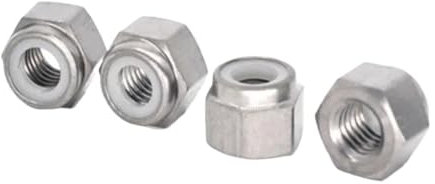 Tuerca Autoblocante 10 Uds tuerca de bloqueo de nailon de titanio tuercas de bloqueo Din985 M3 M4 M5 M6 M8(M8 10pcs)