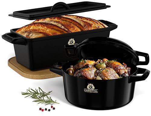 Kaisertal Brotform + Emailliert Schmortopf (Brotfrorm & Emaille Schmortopf)