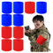 jiawaggag 10 Stück Team Armbänder Airsoft Rot Klett Armbinde Team 11 * 45cm Bunte Armbinde für Mannschaften Schule Vereine Blau und Rot