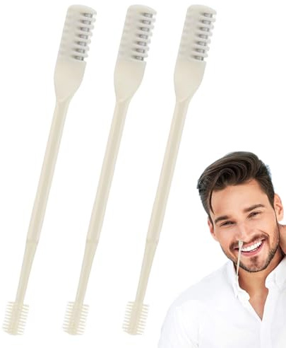 Nasenhaarschneider Doppelköpfiger Nasenhaartrimmer | 3 Teile Clipper, 360 Grad Rotierender Rasierer für Pflege, Schneiden und Rasieren