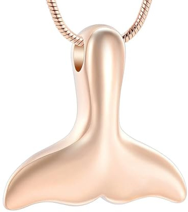 GMLRTOSPT Whale tail men's and women's jewelry pendant commemorative carving stainless steel funeral