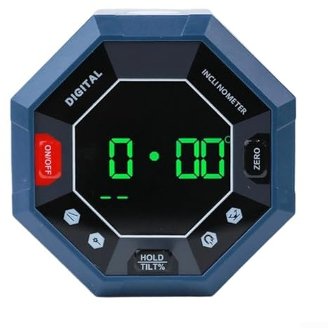 Honseadek Digitaler Präzisions-Neigungsmesser mit Magnetfuß, LCD-Display mit Hintergrundbeleuchtung, intelligenter Abschaltung und vierseitiger Messung für professionelle Feldarbeit (grün)