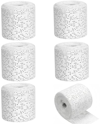 Gipsbinden Set, 6 Rollen Gipsbinden Babybauch Abdruck, 5cm x 2,7m Babybauch Gipsbinden, Gipsrollen Gips Binden, für der Medizin oder im Modellbau Baby Bauch Modellbau Kunst