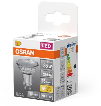 Osram - LED-Spot aus Glas, GU10, 2,4 W, 230 lm, Warmweiß