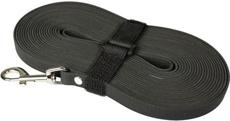 Schecker FOURSEASON Schleppleine 10 m / 16 mm - Hundeleine - superweich (Schwarz)