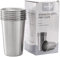 Lawei 6er Pack x 450ml Edelstahlbecher Stapelbar Kinderfreundlich Edelstahl Tassen, für Camping Party Reise Bar