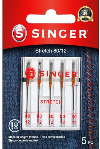 Singer Nadeln SGR Mach Stretch 5 Stück Notion, Plastik, Größe 75, 80/11, 5