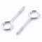 Pack of 100 Small 2/50mm Zinc Plated Screw in Vine Eye Hooks - Garden Fence/Wall