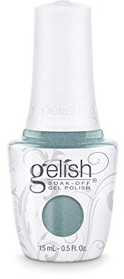 Gelish Nail Polish, My Other Wig Is A Tiara, Soak Off Gel, 15ml, Pale Sea Blue/Green Metallic