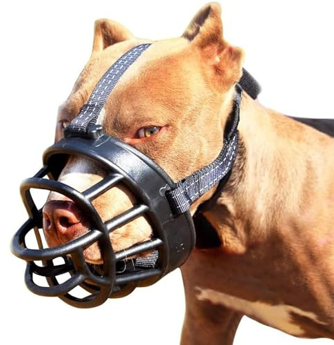 Dog Muzzle,Soft Basket Silicone Muzzles for Dog,Prevent Biting Chewing and Barking, Allows Drinking and Panting (Size 2)