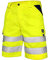 CXS Arbeitsshorts Norwich high Visible, Warnschutz Shorts Visible, Kurze Arbeitshose in Signalfarbe, Kurze Warnschutzhose mit Reflektionsstreifen, Gelb, 64