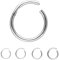 Treuheld® Titan Segment Clicker Piercing - Silber - 1,0mm x 12mm - Segmentring Klicker