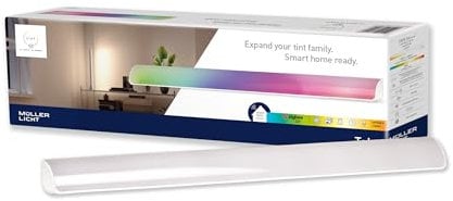 tint Smarte LED Lightbar TALPA – Steuerbar per Alexa oder Fernbedienung – Dimmbare Steh-/Unterbauleuchte mit weißem und farbigem Licht 1800-6500 K – 55 cm