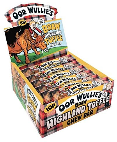Highland Toffee Chew Bar - Oor Wullie's Braw Bar - Full Box - 72 Chew Bars