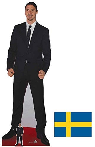 BundleZ-4-FanZ Z Ibrahimovic Footballer Lebensgrosse und klein Pappfiguren/Stehplatzinhaber/Aufsteller Fan Pack, 189cm 66cm Enthält 8X10 Foto