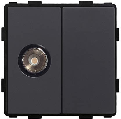 BSEED 1/2 TV con toma de corriente en blanco Negro 86mm