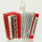 condecoro Accordeon Christbaumschmuck Harmonika Christbaumkugel rot