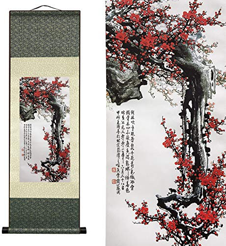 FOVNOT Orientalische Deko, Asiatisch Wand Dekor, SchöN Wall Decoration Wanddeko Schlafzimmer Wall Decoration Schriftrolle Wanddeko Wohnzimmer Wandbehang Deko Wand Wandtuch