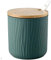 MAGICVOGEL Sucrier Pot à épices en céramique 8,5 x 8 cm Pot à épices avec couvercle et cuillère Boîte de conservation pour cuisine, salle à manger, café (vert)