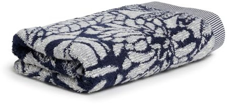 Möve Brooklyn Botanic Handtuch 50 x 100 cm aus 85% Baumwolle / 10% Viskose / 5% Leinen, Nature/deep sea