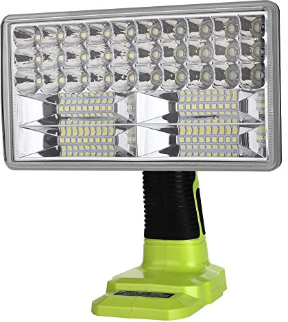 Hipoke - Lampada da lavoro a LED senza fili, portatile, 30 W, 3300 lm, compatibile con Ryobi ONE+ 14,4 V-18 V, batteria Ni-Cd Ni-MH agli ioni di litio P107 P108 (senza batteria)