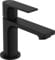 hansgrohe Rebris E - Waschtischarmatur mit Zugstangen-Ablauf, Wasserhahn Bad mit Auslauf Höhe 84 mm, Mischbatterie Waschbecken wassersparend (EcoSmart), Mattschwarz, 72553670