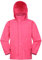 Mountain Warehouse Pakka Kids Waterproof Jacket - Wind Resistant, Lightweight,Breathable Rain Coat for Girls & Boys, Packaway Bag - For Rain, Autumn, Winter Bright Pink Kids Size 3-4 Years