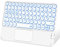 JANOLTY Tastiera Bluethooth retroilluminata, QWERTZ Tedesca portatile senza fili, tastiera per laptop, tastiera PC, tablet con touchpad per iPad Samsung iOS Android Windows