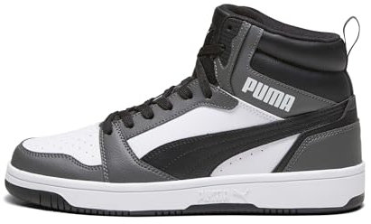PUMA Unisex Rebound V6 Sneaker, White Black Shadow Gray, 44 EU