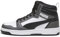 PUMA Rebound V6, Scarpe da ginnastica Unisex - Adulto, White Black Shadow Gray, 44 EU