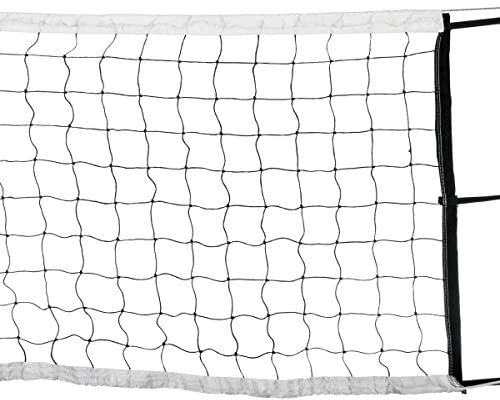 Wip Sport - Rete Pallavolo a Regolamentare Ufficiale CONI, 9.50x1m, Volleyball Net, Rifinita con Fettuccia in Pvc, Cavo d’Acciaio per il Fissaggio.