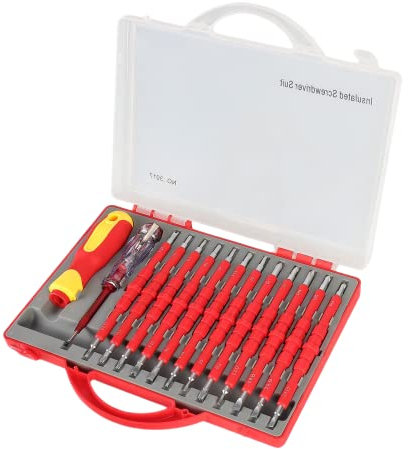 14 in 1 Magnetic Screwdriver Set, Insulated Screwdriver Kit for Safe Electrical Work Computer Repairs, Multifunctional Interchangeable Chrome Vanadium Screwdrivers