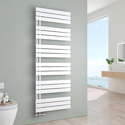 S'AFIELINA Badheizkörper Paneel Heizkörper Bad 1599x600mm Handtuchheizkörper Seitenanschlusss 958 Watt Handtuchtrockner mit Anschluss Links oder Rechts (Weiß)