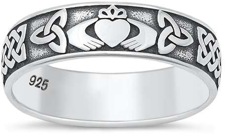 Joyara Sterling Silber 925 Claddagh Ring