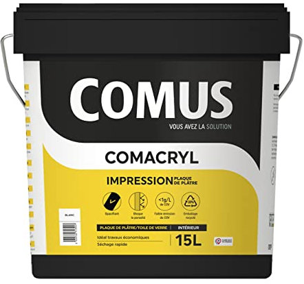 COMACRYL IMPRESSION 15L - Impression acrylique blanche en phase aqueuse - COMUS