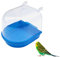 Gativs Vogel Badewanne Vogelkäfig ZubehörBadewanne Badewanne für Sittiche Vogel Badewanne Badehaus Papageien-Badewanne Wasserdusche Transparente Futterautomaten Halter mit Haken Papageien Vogelbäder