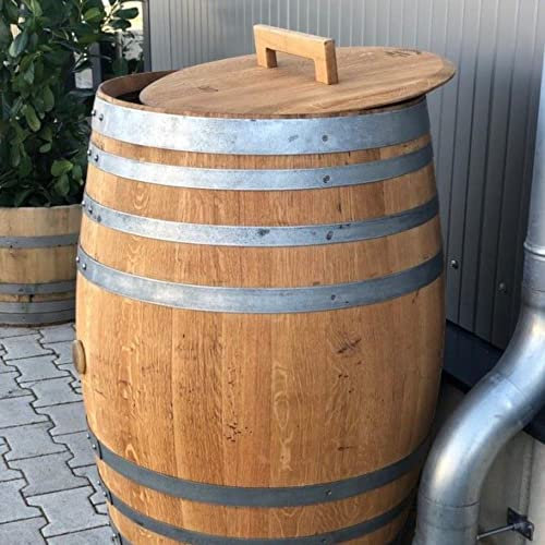 Fass-Schmiede Regentonne Regenfass Weinfass Holzfass Tonne (300 Liter ohne Hahn, geölt)