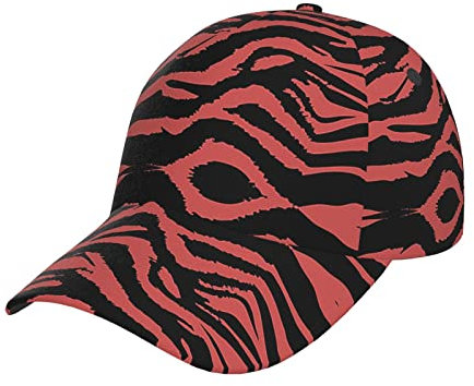 Zebra Red Baseball Cap Dad Hat Trucker Hat Damen Herren Snapback Verstellbarer Modischer Trendiger Hip Hop Hut Low Profile