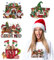 Weihnachten Wärmetransfer Vinyl Abziehbilder für T-Shirt Weihnachten Eisen auf Patches Weihnachtsmann Zwerg Weihnachtsbaum Wärmepresse Thermo Aufkleber Eisen auf Transfer Aufkleber für T-Shirt Hoodie