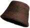 Caspar HT013 lässiger Damen Winter Fischerhut Bucket Hat mit Teddy Fleece gefüttert, Farbe:dunkelbraun, Accessoires:One Size