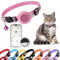 JAYZ® Katzenhalsband-Set mit Smart-Finder-Tracker, kompatibel mit iOS/Android, verstellbares Halsband (Rosa)