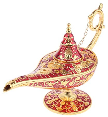 Vintage Aladdin Genie Lampe Wunsch Metall / Retro Home Hochzeit Tischdekoration Geschenk / Klassische Öl-Teekanne Kostüm Requisite für Schmuckkunst