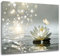 LB Wandbilder Zen-Blume Poster Seerose Blumen mit Schmetterling Wanddruck Graues Spa Yoga Entspannen Leinwand Bilder für Wohnzimmer Schlafzimmer Badezimmer Wand Deko,40x30cm Ungerahmt