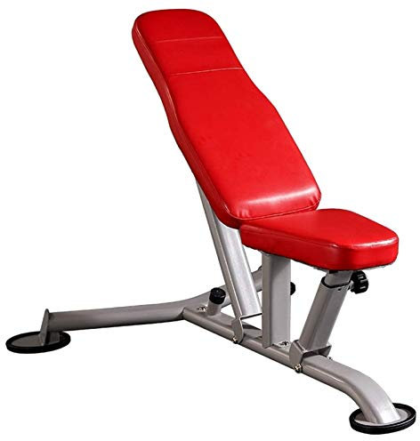 Hantelbank, Hantelbank, verstellbare Hantelbank, Sit-up-Bank, tragbare Übung, Fitnesstraining, Schrägbank, Rot