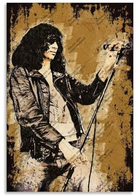 LAIRIBA Remembering Joey_Ramone Kunstdruck auf Leinwand, Vintage-Kunst, Poster und Wandkunst, Gemälde, ungerahmt, 50 x 75 cm