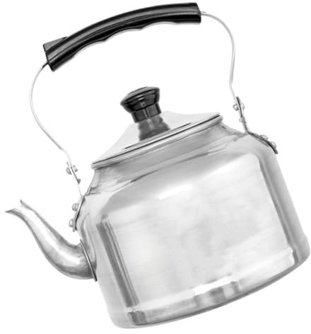 PAMINGONO théière en aluminium théière avec poignée théière domestique en aluminium teapot tea pot plaque de cuisson four carafe eau pichet à thé en aluminium théière à la maison Silver