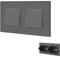 BSEED Interruptor de Cristal 1 Gang 2 Vías + 1 Gang 2 Vías, Interruptor Pulsador Empotrable con Indicador Luminoso LED, Interruptor de Pared para Salón, Oficina, Cocina -Gris