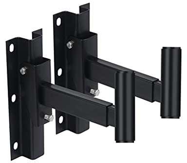 ZYLHGIKBAD Speaker Bracket/Speakers Holder Audio Bracket Speaker Wall Bracket Media Equipment Stage Bracket Trombone Bracket Black Pair Heavy Duty Speaker Stand