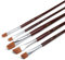 Elan Set de Pinceaux Biseautés, 5 PCS Pinceau Biseauté Peinture Manche Court, Lot Pinceaux Nylon Synthétique pour Peinture Acrylique et Peinture Gouache