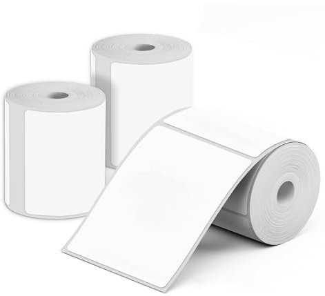 ElevaPulse 2-Rollen Selbstklebende Etikettenrolle 50 x 30 mm, Thermo-Etikettenpapier mit 220 Blatt pro Rolle, wasserfeste Aufkleber kompatibel mit B1/B21/B3S Etikettendrucker für Büro, Haushalt